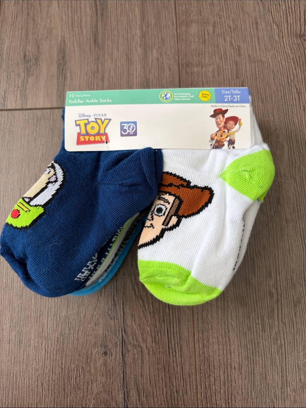 NWT Disney Pixar Toy Story Toddler Ankle Socks - Size 2T-3T